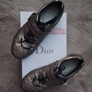 Dior Metallic Quilted Women’s Sneaker - Bronze
